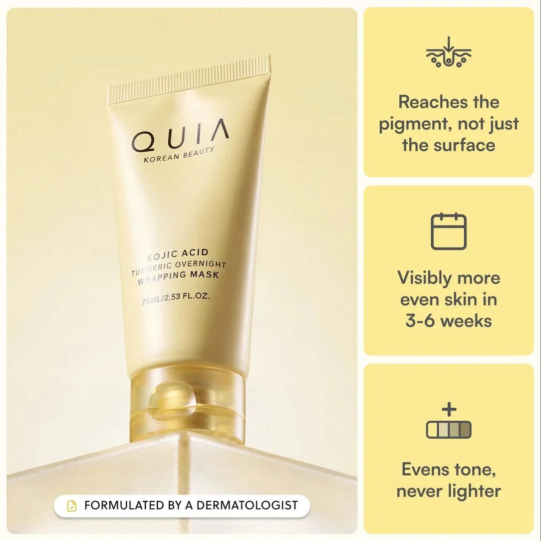 Quia Turmeric & Kojic Acid Overnight Mask - Quia Korean Beauty
